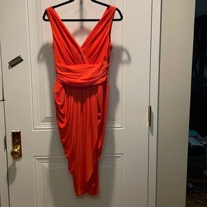 Coral/Orange Maggy London Dress. Worn Once